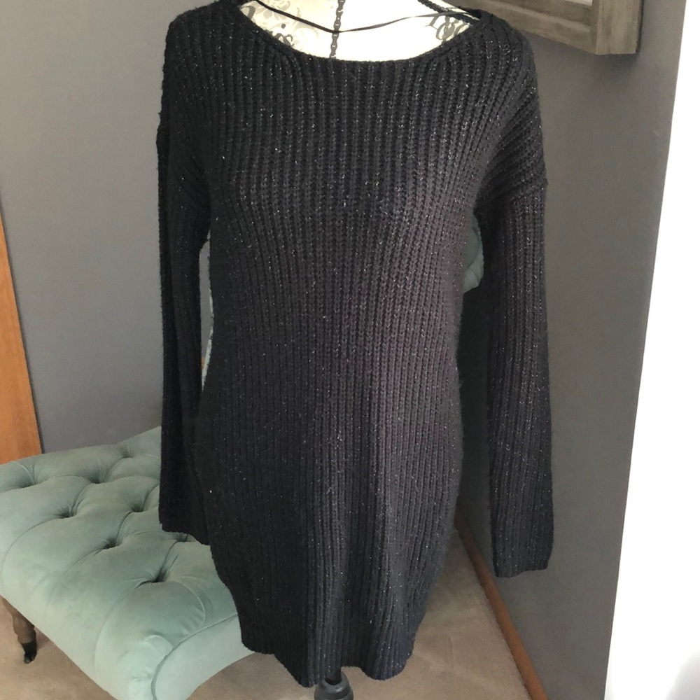 Black sweater tunic/dress